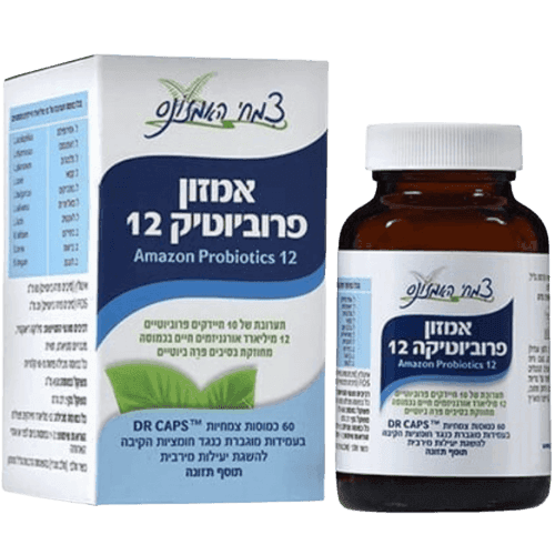 אמזון פרוביוטיק 12 | מכיל 60 כמוסות צמחיות | כשר פרווה | Vegan | צמחי האמזונס - אלכימיסט