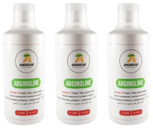 מארז שלישיה | ארגינולין | ל-ארגינין נוזלי בטעם תות | מכיל 500 מל | ארגינולין | Arginoline