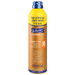 אולטרסול | ספריי שקוף להגנה מהשמש 30SPF | מכיל 300 מל | דר פישר | Dr Fischer