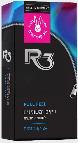 קונדומים | דקים ומשומנים | לתחושה טבעית | 24 יחידות | R3