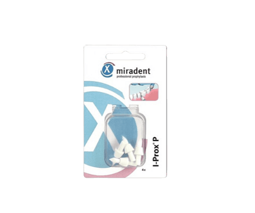 x | miradent | שומרים על בריאות השיניים | סט המכיל 4 מברשות אינטרספייס | מיועדות לידית I-Prox P