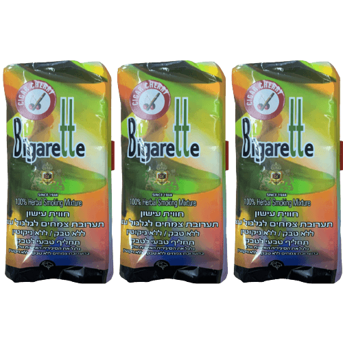 מבצע שלישיה | טבק ללא ניקוטין בטעם דובדבן ביגארט | מכיל 40 גרם ביגארט | Bigarette
