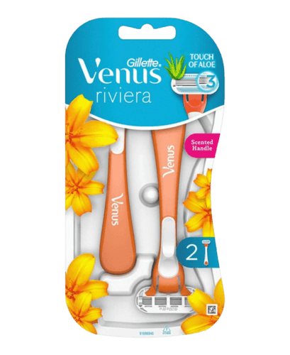 גילט | ונוס | ריביירה סכיני גילוח חד פעמיים עם אלוורה גילט | Gillette