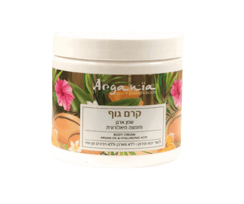 ארגניה קרם גוף שמן ארגן וחומצה היאלורונית | לעור יבש וסדוק | 500 מל | ARGANIA ARGANIA | ארגניה