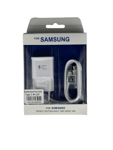 מטען לסמסונג מקורי - שקע טעינה התומך בכבל USB ומטען TYPE-C