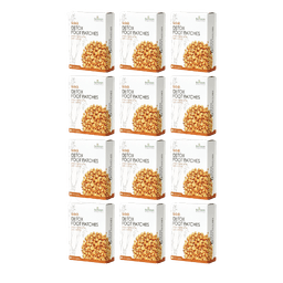 מארז שתיים עשרה | גולד דיטוקס פווט פאטצס | Gold DETOX FOOT PATCHES | פדים לניקוי רעלים | מהדורת הזהב | 100 אורגני | מכיל תערובת של צמחים ביו גרין | Bio Green