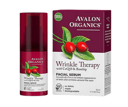סרום פנים לטיפול בקמטים | מועשר בשמן פרי הורד COQ10 | מכיל 16 מל | אבלון אורגניקס | AVALON ORGANICS