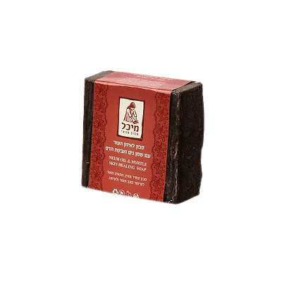 סבון לאיזון העור עם שמן נים ואבקת הדס - 115 גרם מיכל סבון טבעי