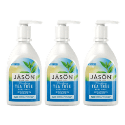 מבצע שלישיה | גייסון סבון גוף עץ התה מטהר | מכיל 887 מל | סבון גוף עץ התה המנקה בעדינות מטהר את העור ומעשיר אותו בלחות | JASON גייסון | JASON