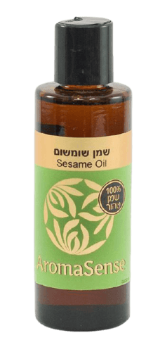 שמן שומשום | מכיל 100 מל | Sesame Oil | לעיסוי והזנת העור | 100 שמן טהור | ארומה סנס | Aroma Sense