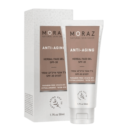גל אנטי אייגינג צמחי לפנים SPF30 | מורז | 50 מל מורז | Moraz