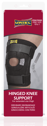 תמיכה בברך ניצרית עשוי ניאופרן עם בד דו צדדי מיוחד | ITEM ST433D | ONE SIZE | אוריאל אוריאל | URIEL