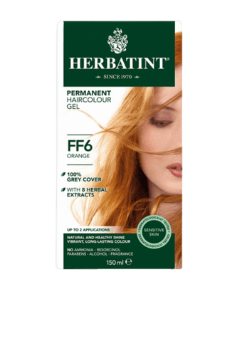 צבע לשיער | לצבע שיער עשיר ועמוק | מכיל 150 מל | גוון כתום FF6 | הרבטינט | HERBATINT