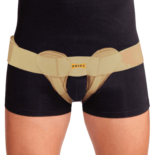 חגורת שבר בקע לשני הצדדים או לצד אחד | חגורה תומכת בשרירי המפשעה המוחלשים ויכולה לעזור במקרה של בקע | מידה XXL אוריאל | URIEL