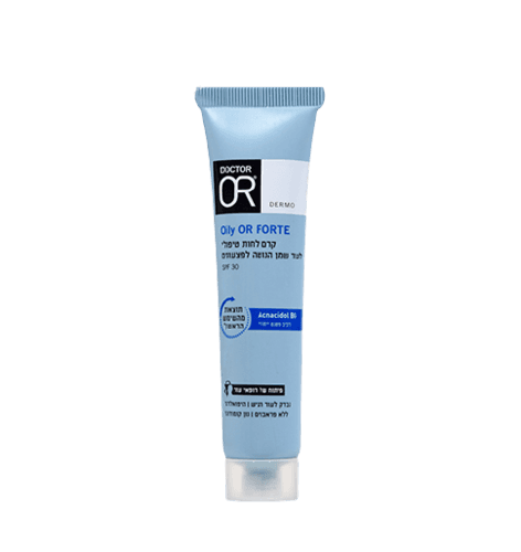 קרם לחות טיפולי | לעור שמן הנוטה לפצעונים | 30SPF | מכיל 40 מל | OILY OR FORTE | דר עור | Doctor Or