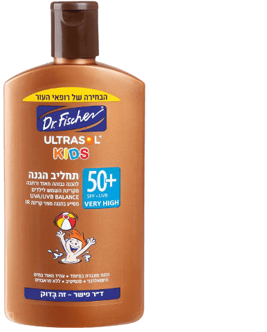 אולטרסול KIDS ילדים | תחליב הגנה לילדים | SPF50 | מכיל 250 מל | דר פישר | Dr Fischer