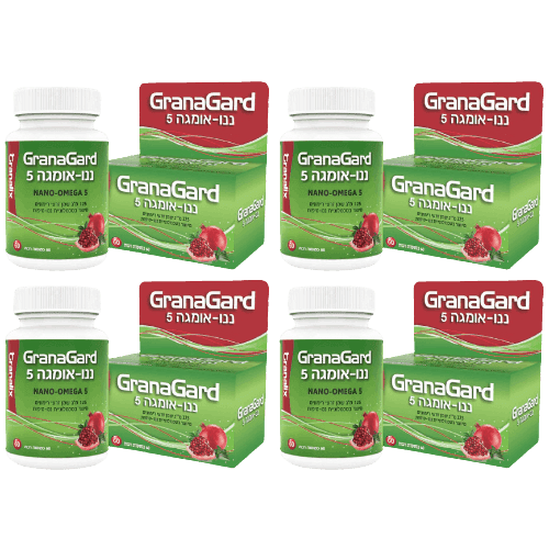 גרנה גארד | שמן זרעי רימונים אומגה 5 | מבצע רביעיה | מכיל 240 כמוסות | גרנליקס | Granalix