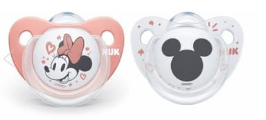 זוג מוצצי נוק דיסני בייבי NUK Disney Baby | סיליקון 0-6 חודשים | מיקי ומיני | נוק | NUK
