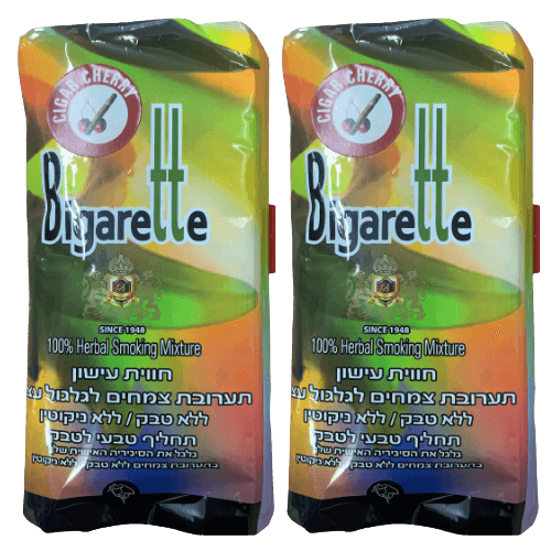 מבצע זוגי | טבק ללא ניקוטין בטעם דובדבן ביגארט | מכיל 40 גרם ביגארט | Bigarette