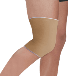 מגן ברך מחמם להקלה על כאבי ברכיים, יצירת לחץ היקפי סביב הברך ושמירה חיצונית | צבע בז' | תומך את הברך | מידה XS אוריאל | URIEL