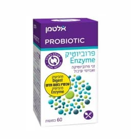 פרוביוטיק אנזים | לשעבר דיגסט | זני פרוביוטיקה ואנזימי עיכול | מכיל 60 כמוסות | אלטמן | ALTMAN