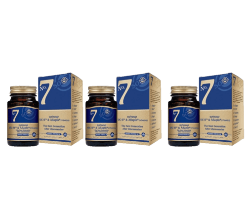 מבצע שלישייה | קומפלקס No7 | אפלפין וקולגן UC-II | מכיל 90 כמוסות סהכ | סולגאר | Solgar