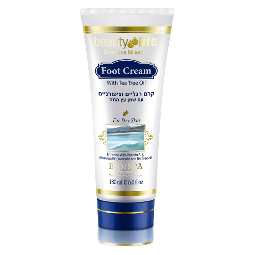ארומה | קרם רגליים וציפרניים | עם שמן עץ התה | 180מל ארומה דד סי | Aroma Dead Sea