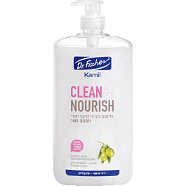 דוקטור פישר | אל סבון | 1ליטר | מועשר בויטמין E | ושמן זית | Clean and Nourish דר פישר | Dr Fischer
