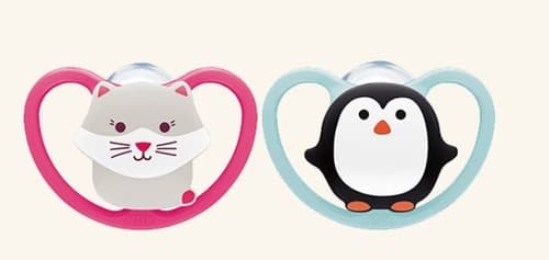 זוג מוצצי נוק ספייס NUK Space | סיליקון 6-18 חודשים | נוק | NUK