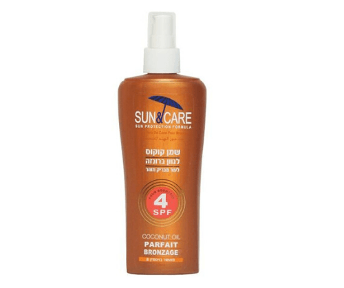 שמן קוקוס SPF 4 לגוון ברונזה לעור מבריק וזוהר | 200 מל | Sun Care