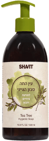 שביט | סבון היגייני | עץ התה | למניעת גירויים ויובש | מכיל 500 מל