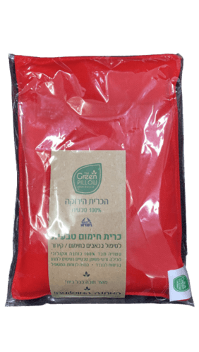 כרית חימום טבעית | 100 טבעית | לטיפול בכאבים | בחימום או קירור | מבד 100 כותנה | זרעי פשתן נעימים למגע | בניחוח לבנדר | צבע אדום