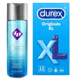 גלייד | חומר סיכה | על בסיס מים | 65 מל | דורקס | 12 יחידות | Original XL דורקס | Durex