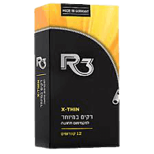 R3 | קונדומים דקים במיוחד | למקסימום תחושה | X-Thin | יחידות12