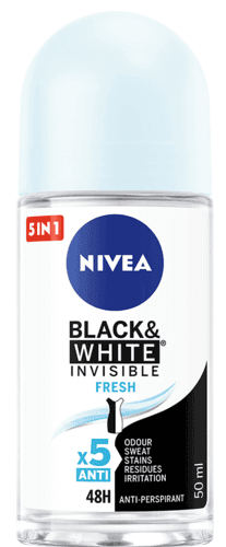 דאודורנט | רול און | Nivea Black White Fresh | לאישה | מכיל 50 מל | ניוואה | NIVEA