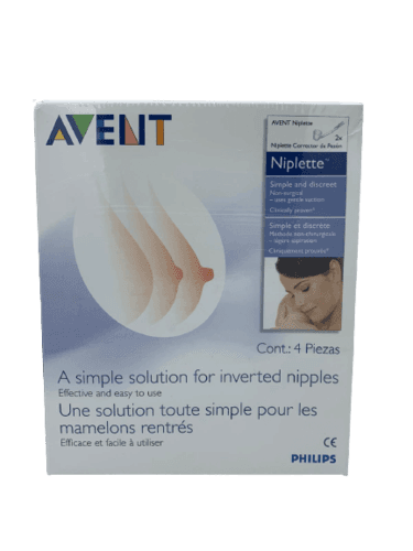 ניפלט | 2 ערכות | לתיקון פטמות | שקועות שטוחות והפוכות | מושך את הפטמה אל מיכל פלסטיק קטן | בצורה עדינה שכמעט ואיננה מורגשת פיליפס | PHILIPS