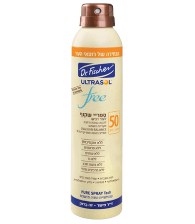 אולטרסול | ספריי שקוף | לעור רגיש | SPF50 | מכיל 200 מל דר פישר | Dr Fischer