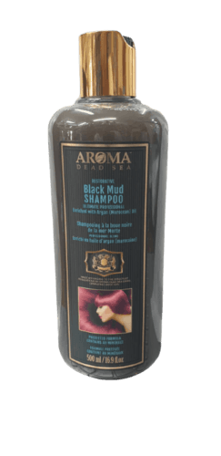 ארומה | שמפו בוץ | עשיר במינרלים | עם שמן ארגן | מכיל 560 מל ארומה דד סי | Aroma Dead Sea