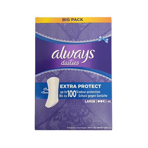 מגן תחתון אולוואיז דאיליס חבילה גדולה large long plus אולוויז | always