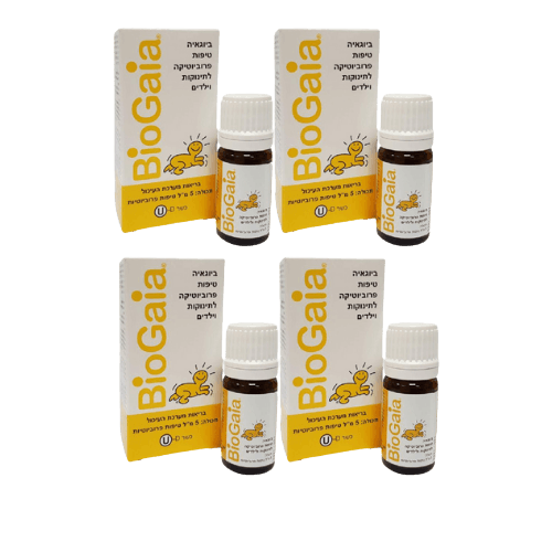 מבצע רביעייה | ביוגאיה | טיפות פרובויוטיקה | לתינוקות וילדים | מכיל 5 מל | כשר |