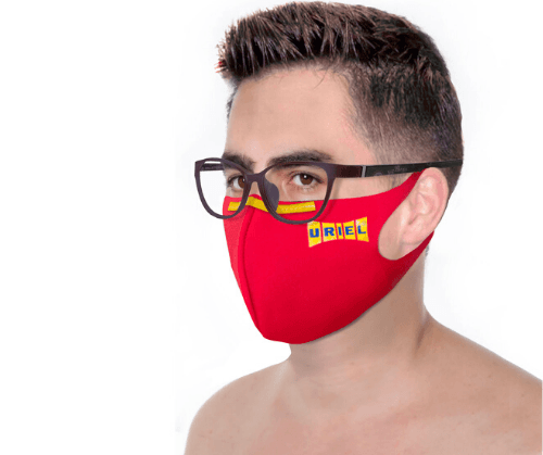 מסכת נשימה לפנים מבד לייקרה לפנים רב שימושית גדי לבני נוער | מונע אדים על המשקפיים | אוריאל | URIEL