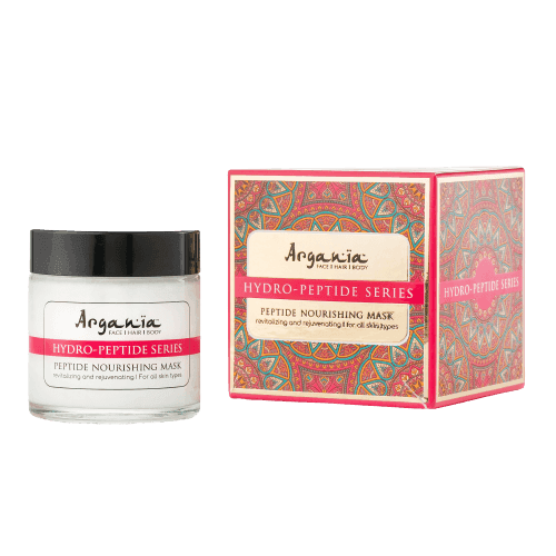 מסכת הזנה | הידרו פפטיד מולטי ויטמין | מעושר בפפטיד קולגן וחומצה היאלורונית | לכל סוגי העור | מכיל 120 מל | ARGANIA | ארגניה