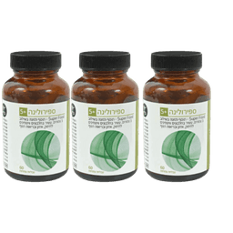 מבצע שלישיה | ספירולינה 5 פלוס | סהכ 180 טבליות | 65 חלבון מלא | ברא צמחים | BARA