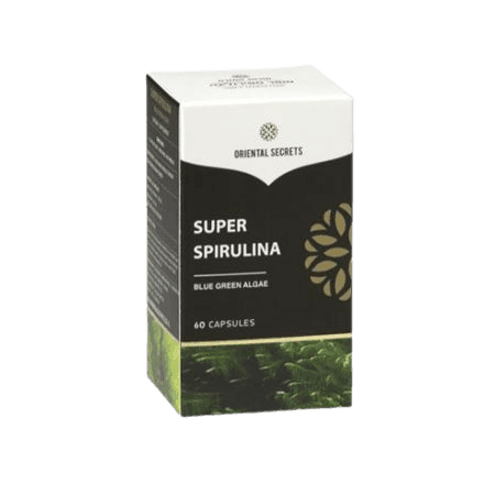 סופר ספירולינה | אצת כחולה ירוקה | מכיל 60 כמוסות | סודות המזרח | Secrets of the East