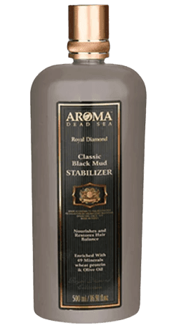 ארומה | שמפו בוץ שחור | עם מינרלים | ארומה | 500 מל ארומה דד סי | Aroma Dead Sea