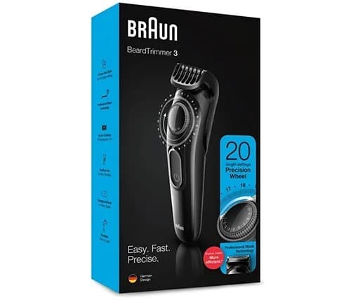מכונת תספורת לעיצוב הזקן ולשיער | עם 20 דרגות חיתוך | מבית בראון | טעינה מלאה תוך 10 שעות בראון | BRAUN