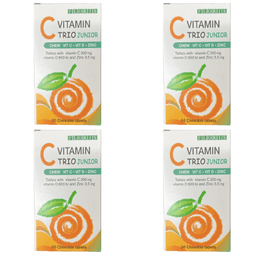 ויטמין C | טריו צעירים | מכיל בנוסף ויטימין D ואבץ | מבצע רביעיה | מכיל 60 טלביות ללעיסה | פלוריש הדס | Floris Hadas