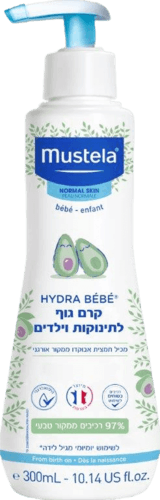 קרם גוף לתינוקות וילדים | מכיל 300 מל | לעור רגיל | לשימוש מגיל לידה | מתאים לשימוש יומיומי | מוסטלה | Mustela