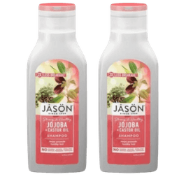 מבצע זוגי | גייסון | שמפו חוחובה מנקה בעדינות ומזין את השיער | שמן קיק לשיער חזק ובריא | מכיל 473 מל | JASON גייסון | JASON