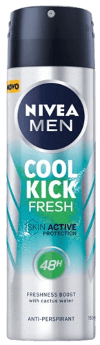 דאודורנט ספריי | Nivea Cool Kick Fresh | לגבר | מכיל 150 מל | ניוואה | NIVEA
